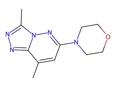 1,2,4-Triazolo(4,3-b)pyridazine, 3,8-dimethyl-6-(4-morpholinyl)- structure