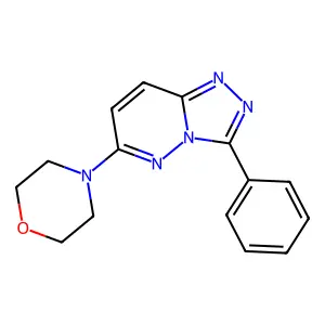 3-Phenyl-6-(4-morpholinyl)-(1,2,4)triazolo(4,3-b)pyridazine structure