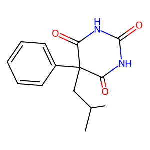 Barbituric acid, 5-isobutyl-5-phenyl- structure