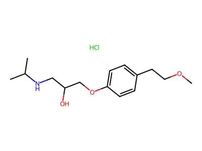 Metoprolol hydrochloride structure