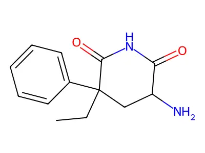 Glutarimide, 4-amino-2-ethyl-2-phenyl- structure