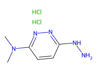 3(2H)-Pyridazinone, 6-(dimethylamino)-, hydrazone, dihydrochloride structure