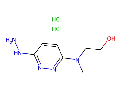 3(2H)-Pyridazinone, 6-((2-hydroxyethyl)methylamino)-, hydrazone, dihydrochloride structure