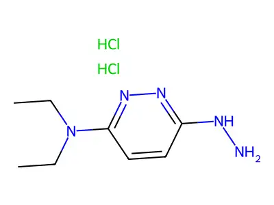 3(2H)-Pyridazinone, 6-(diethylamino)-, hydrazone, dihydrochloride structure