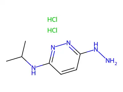 3(2H)-Pyridazinone, 6-((1-methylethyl)amino)-, hydrazone, dihydrochloride structure