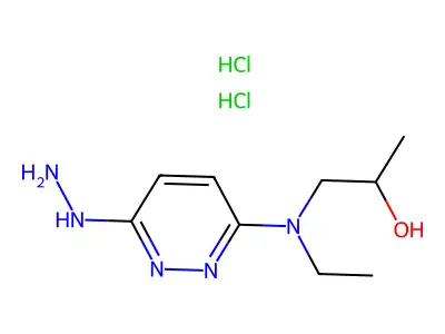 6-(Ethyl(2-hydroxypropyl)amino)-3(2H)-pyridazinone hydrazone dihydrochloride structure