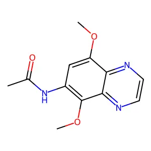 N-(5,8-二甲氧基-6-喹喔啉基)乙酰胺 structure