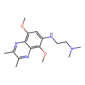Quinoxaline, 5,8-dimethoxy-6-((2-(dimethylamino)ethyl)amino)-2,3-dimethyl- structure