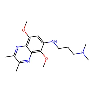 5,8-Dimethoxy-6-((3-(dimethylamino)propyl)amino)-2,3-dimethylquinoxaline structure