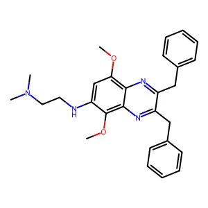 Quinoxaline, 2,3-dibenzyl-5,8-dimethoxy-6-((2-(dimethylamino)ethyl)- structure