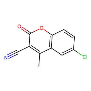 6-Chloro-3-cyano-4-methylcoumarin structure