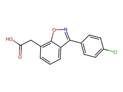 1,2-Benzisoxazole-7-acetic acid, 3-(p-chlorophenyl)- structure