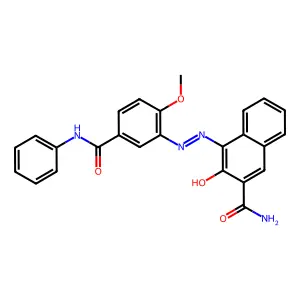 4-((5-(Anilino)carbonyl-2-methoxyphenyl)azo)-3-hydroxynaphthalene-2-carboxamide structure