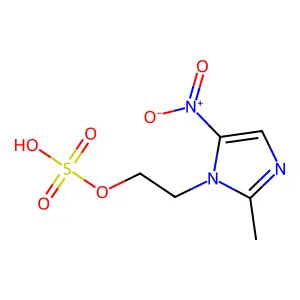 1H-Imidazole-1-ethanol, 2-methyl-5-nitro-, hydrogen sulfate (ester) structure