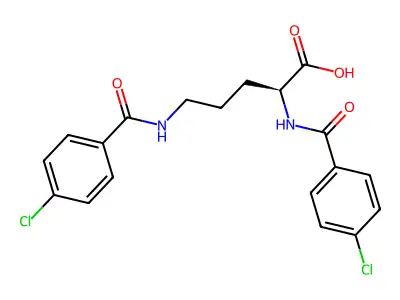 N2,N5-Bis(4-chlorobenzoyl)-L-ornithine structure