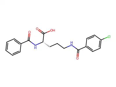 L-Ornithine, N(sup 2)-benzoyl-N(sup 5)-(4-chlorobenzoyl)- structure