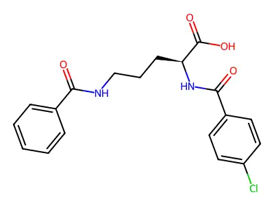 N5-Benzoyl-N2-(p-chlorobenzoyl)ornithine structure