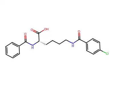 N2-Benzoyl-N6-(p-chlorobenzoyl)lysine structure
