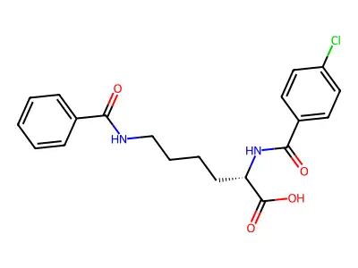 N6-Benzoyl-N2-(p-chlorobenzoyl)lysine structure