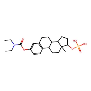 Estradiol-3N-diethylcarbamate-17beta phosphate structure