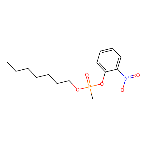 2-Heptyl-2-nitrophenylmethylphosphonate structure