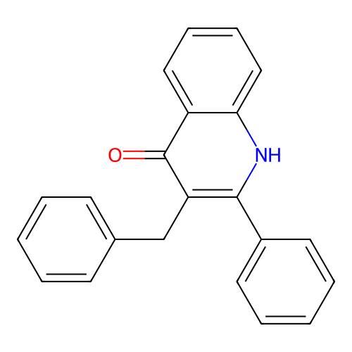 3-benzyl-2-phenyl-1H-quinolin-4-one structure