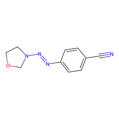 4-(1,3-Oxazolidin-3-yldiazenyl)benzonitrile structure