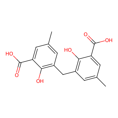 3,3'-Methylenebis(2-hydroxy-5-methylbenzoic acid) structure