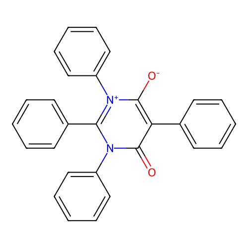 6-Oxo-1,2,3,5-tetraphenylpyrimidin-3-ium-4-olate structure
