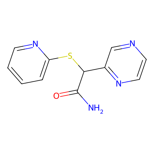 α-(2-吡啶硫基)吡嗪乙酰胺 structure