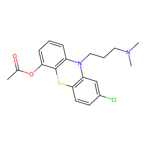 8-Chloro-10-[3-(dimethylamino)propyl]-10h-phenothiazin-4-ol acetate structure