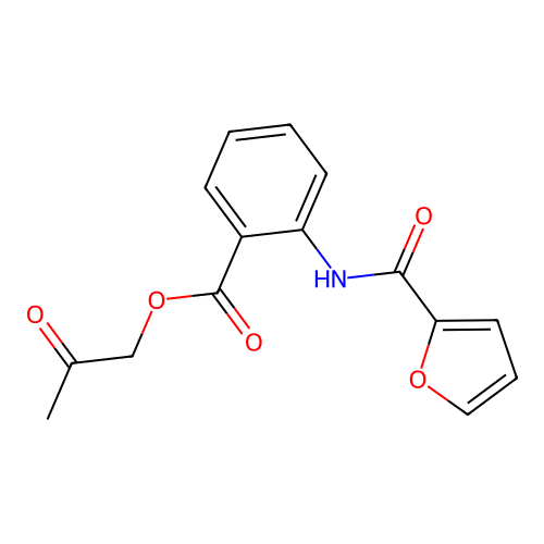 2-Oxopropyl 2-(2-furoylamino)benzoate structure