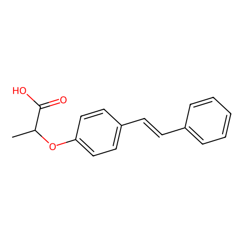 2-(4-((1E)-2-Phenylethenyl)phenoxy)propanoic acid structure
