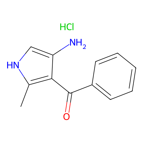 Methanone, (4-amino-2-methyl-1H-pyrrol-3-yl)phenyl-, monohydrochloride structure