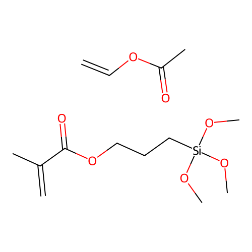 Ethenyl acetate--3-(trimethoxysilyl)propyl 2-methylprop-2-enoate (1/1) structure