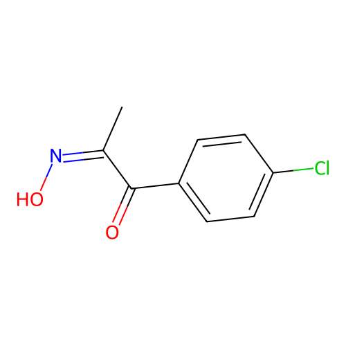 (E)-1-(4-chlorophenyl)-propan-1,2-dione-2-oxime structure