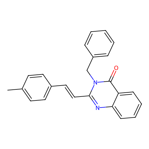 3-benzyl-2-[(E)-2-(4-methylphenyl)ethenyl]quinazolin-4-one structure