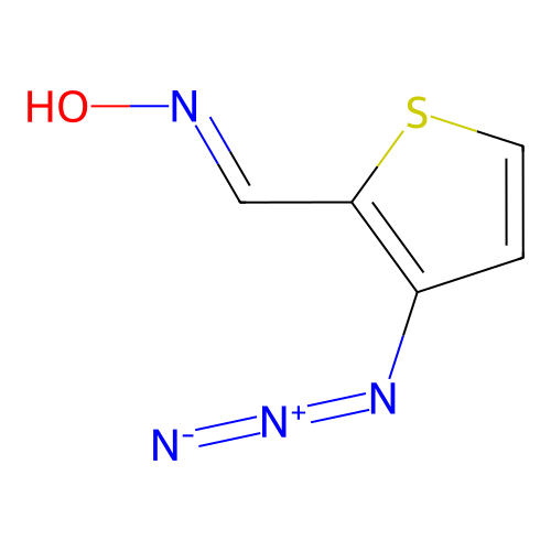 N-[(3-azidothiophen-2-yl)methylidene]hydroxylamine structure