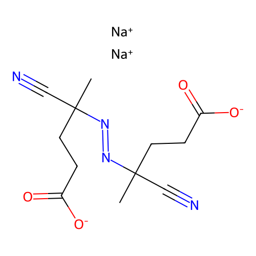 Disodium 4,4'-azobis(4-cyanovalerate) structure