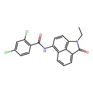 2,4-dichloro-N-(1-ethyl-2-oxobenzo[cd]indol-6-yl)benzamide structure