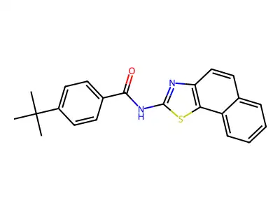 N-benzo[g][1,3]benzothiazol-2-yl-4-tert-butylbenzamide structure