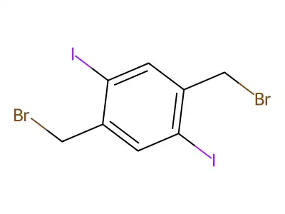 1,4-Bis(bromomethyl)-2,5-diiodobenzene structure