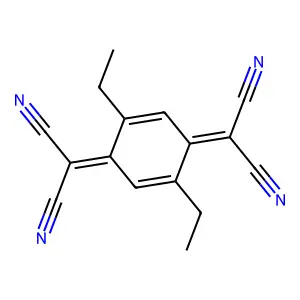 Propanedinitrile, 2,2'-(2,5-diethyl-2,5-cyclohexadiene-1,4-diylidene)bis- structure