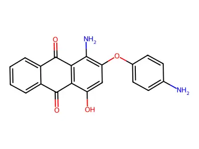 1-Amino-2-(4-aminophenoxy)-4-hydroxyanthracene-9,10-dione structure