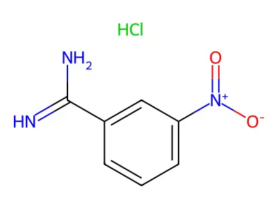 BENZAMIDINE, m-NITRO-, HYDROCHLORIDE structure