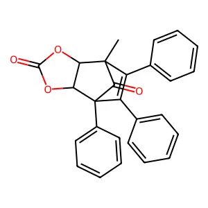 1-Methyl-7,8,9-triphenyl-3,5-dioxatricyclo[5.2.1.02,6]dec-8-ene-4,10-dione structure