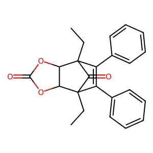 1,7-Diethyl-8,9-diphenyl-3,5-dioxatricyclo[5.2.1.02,6]dec-8-ene-4,10-dione structure