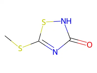 3-Hydroxy-5-methylmercapto-1,2,4-thiadiazole structure