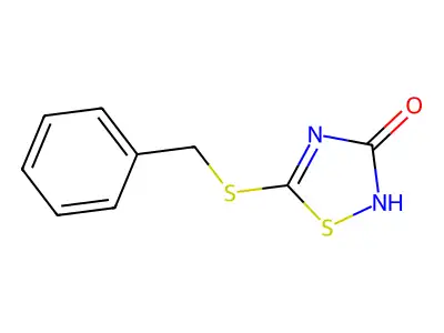 5-Benzylthio-3-hydroxy-1,2,4-thiadiazole structure