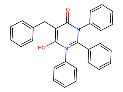5-Benzyl-6-hydroxy-1,2,3-triphenylpyrimidin-1-ium-4-one structure